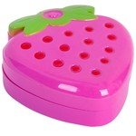 Набор детской декорат. косметики Bondibon Eva Moda, BOX 25х23х4,7 см, косметичка-ягодка 2-уровневая с тенями для век с блёстками (7 оттенков; 4,2г), аппликатором, блеском для губ (0,6г), помадами (2 цвета; 1,6г) и лаком для ногтей (7,8г), арт.10456F3.