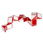Игра-головоломка Smart Призмы, 24 сегмента, Bondibon, красно-белая змейка, PVС 13х15х7,5 см, арт.YJ6609