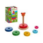 Игр. дерев., пирамида Мишка,  Bondibon, BOX 12,5х12,5х19 см., арт. TKJJ9273