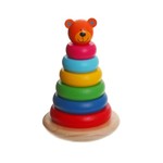 Игр. дерев., пирамида Мишка,  Bondibon, BOX 12,5х12,5х19 см., арт. TKJJ9273
