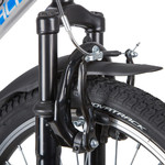 Велосипед NOVATRACK 20" SHARK, серебристый, сталь, 1 скор., V-brake