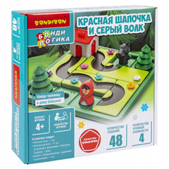 Игра настольная логическая БондиЛогика Bondibon "КРАСНАЯ ШАПОЧКА И СЕРЫЙ ВОЛК"