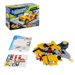 Конструктор Bondibon, ГОРОД, Машина, жёлто-красная, блок запуска, 73 дет., BOX