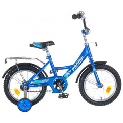 Велосипед NOVATRACK 14" VECTOR синий, тормоз нож, крылья, багажник, полная защ.цепи