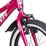 Велосипед NOVATRACK 16" KATRINA алюм., фуксия-фиолетов, полная защ.цепи, V-brake, короткие крылья