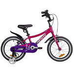Велосипед NOVATRACK 16" KATRINA алюм., фуксия-фиолетов, полная защ.цепи, V-brake, короткие крылья
