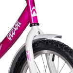 Велосипед NOVATRACK 16", VECTOR, фуксия, полная защита цепи, тормоз нож., крылья,  багажник