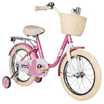 Велосипед NOVATRACK 16" MAPLE, розовый, полная защита цепи,тормоз нож.,крылья, багажник, пер.корзина