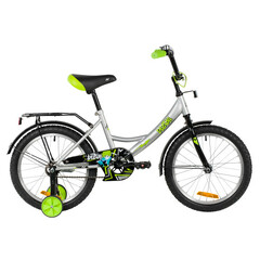 Велосипед NOVATRACK 20" VECTOR, серебристый, тормоз нож., крылья, багажник, защита цепи
