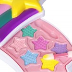 Набор детской декор. косметики Bondibon Eva Moda, BOX 20,6*5,4*25,4 см; косметичка-звёздочка, тени для век 6 оттенков (3г), помада 2 оттенка (1,6г), блеск для губ (1,2г), лак для ногтей (5г), аппликатор 1шт., заколки 2шт., арт.10387D.