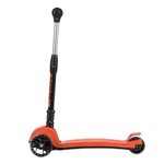 Самокат-кикборд Novatrack RainBow, подростковый, складной, широкие свет.колеса PU 120*90,ватер стикер, оранжевый