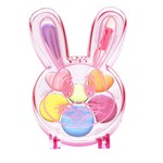 Набор детской декорат. косметики Bondibon Eva Moda, CRD 17,2х23 см, зайчик с тенями для век (7 оттенков; 4,9г) и аппликатором , арт.70532A.
