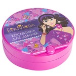 Набор детской декорат. косметики Bondibon Eva Moda, BOX 26,8х25х4,8 см, косметичка-диск 2-уровневая с зеркальцем, тенями для век (11 оттенков; 7,8г), блеском для губ (0,6г), лаком для ногтей (8г), помадами (3 цвета; 2,4г) и 3-мя заколками, арт.10678D2.
