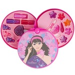 Набор детской декор. косметики Bondibon Eva Moda, BOX 30*26,5*7 см с ручкой; косметичка-диск, 3х-уровневая, раздвижная: крышка-зеркальце поворот на 360о, тени для век 11 оттенков (8,3г), блеск для губ 12 оттенков (9г), 2 аппликатора, лак для ногтей (7,8г)
