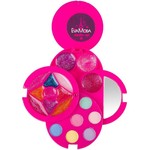 Набор детской декор. косметики Bondibon Eva Moda, BOX 24,5*16,5*3,5 см; косметичка круглая с зеркальцем, 4х-уровневая, раздвижная: тени для век 6 оттенков (1,8г), блеск для губ 12 оттенков (6,1г), 2 аппликатора,1 кисточка-растушевка; арт.77020.