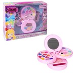 Набор детской декор., косметики Bondibon Eva Moda, BOX 35х29х8,5 см; косметичка-диск; тени для век - 7шт.(7г) / румяна -2шт.(4г) / губная помада -3шт.(1,8г) / блеск для губ-7шт.(5г) / лак для ногтей -2шт.(10мл) / наклейка для ногтей- 1шт. / пилочка для но
